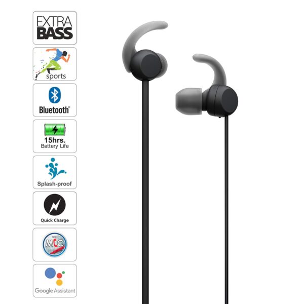 Sony WI SP510 Wireless Sports Extra Bass in Ear Headphones with 15