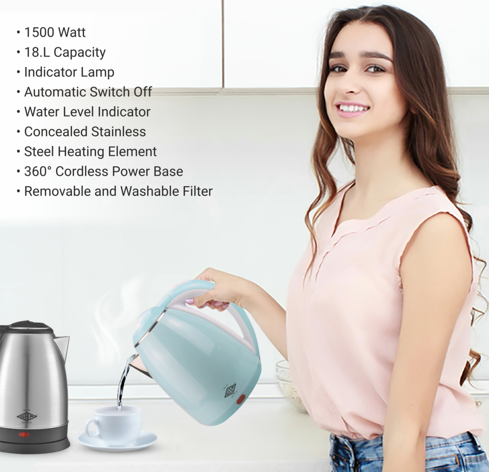 Geep Electric Water Kettle Fast Heating and Long Lasting (INR-1299